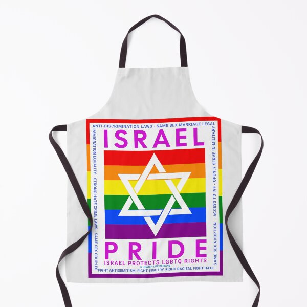 Item preview, SUJD0035 Jewish Designs LGBTQ Israel Pride Star of David design shows Israel Protects LGBTQ Rights designed and sold by JewishDesigns.