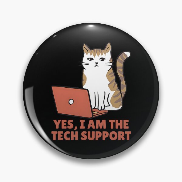 Item preview, Funny Tech Support Cat | Cute Cat with Laptop | Humorous IT Support gift designed and sold by Unitepeople.
