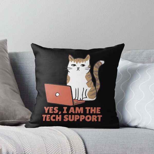 Item preview, Funny Tech Support Cat | Cute Cat with Laptop | Humorous IT Support gift designed and sold by Unitepeople.