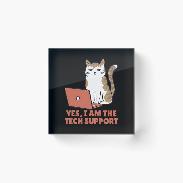 Item preview, Funny Tech Support Cat | Cute Cat with Laptop | Humorous IT Support gift designed and sold by Unitepeople.