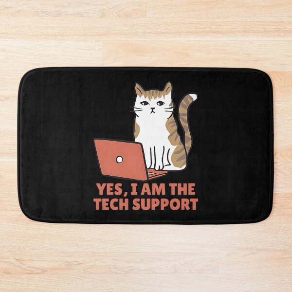 Item preview, Funny Tech Support Cat | Cute Cat with Laptop | Humorous IT Support gift designed and sold by Unitepeople.