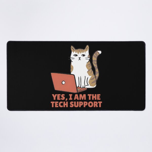 Item preview, Funny Tech Support Cat | Cute Cat with Laptop | Humorous IT Support gift designed and sold by Unitepeople.