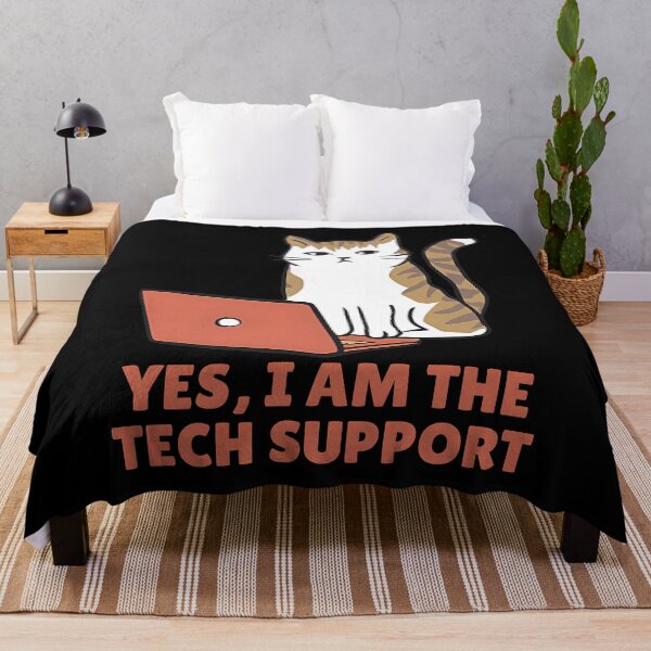 Item preview, Funny Tech Support Cat | Cute Cat with Laptop | Humorous IT Support gift designed and sold by Unitepeople.