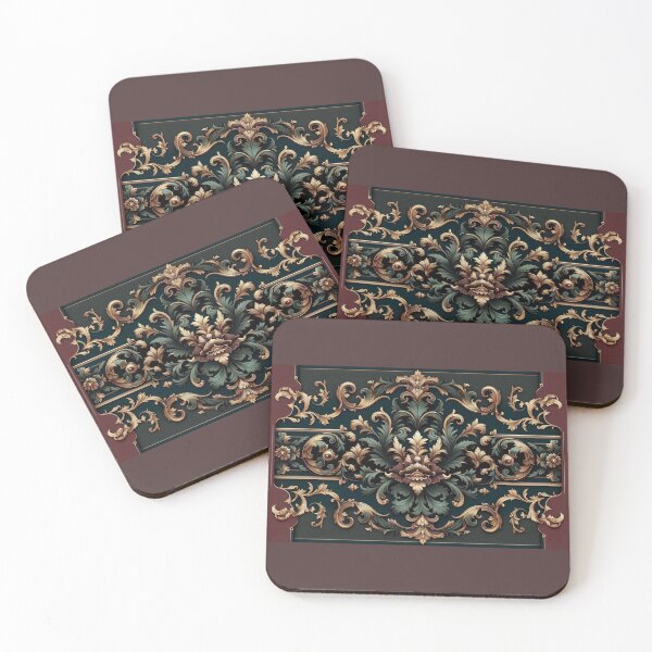 Item preview, Dark Teal & Maroon Rococo designed and sold by DesignsByPrnces.