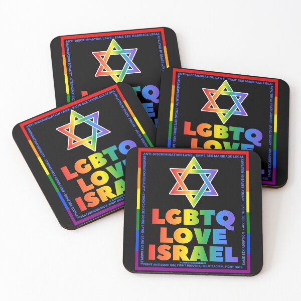 Item preview, SUJD0039 Jewish Designs LGBTQ Love Israel says Israel Protects LGBTQ Rights designed and sold by JewishDesigns.