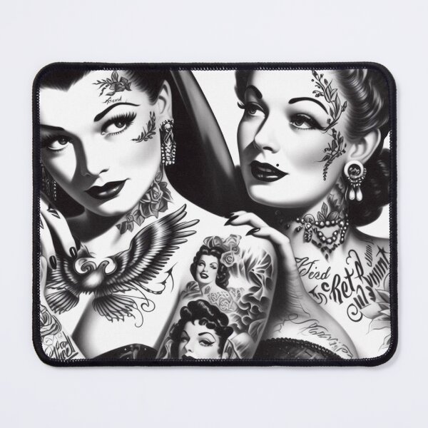 Item preview, Retro Beauty Tattoo Girls designed and sold by PulpVintage.