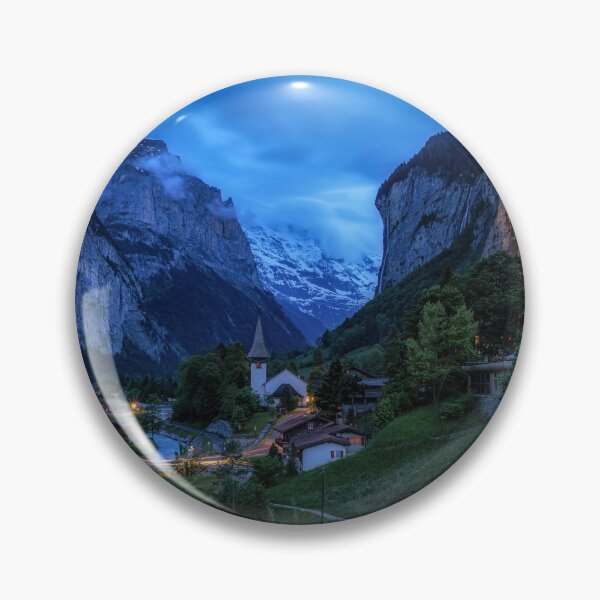 Item preview, Lauterbrunnen and Staubbach Waterfall at Night designed and sold by aaronchoi.