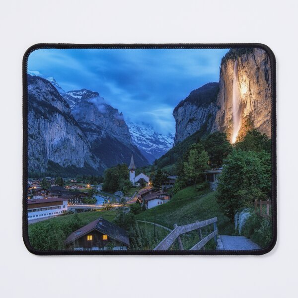 Item preview, Lauterbrunnen and Staubbach Waterfall at Night designed and sold by aaronchoi.