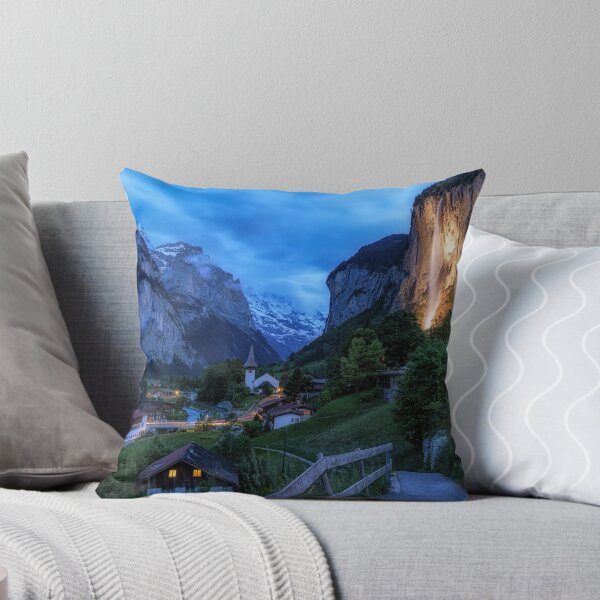 Item preview, Lauterbrunnen and Staubbach Waterfall at Night designed and sold by aaronchoi.