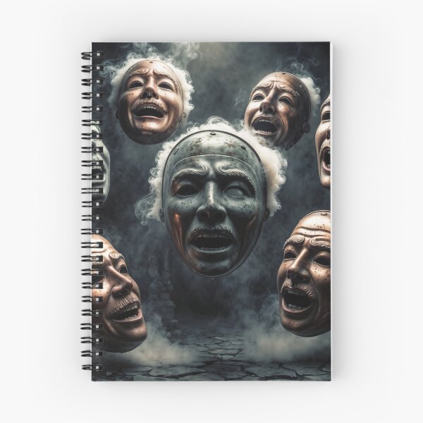 Item preview, Haunting Echoes: The Enigmatic Floating Masks designed and sold by ArtGotika.