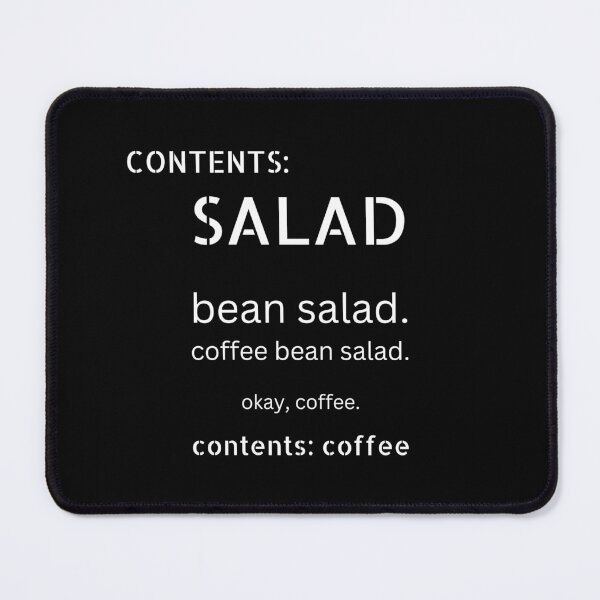 Item preview, Contents: Coffee Salad design for dark colors designed and sold by caFUNated.