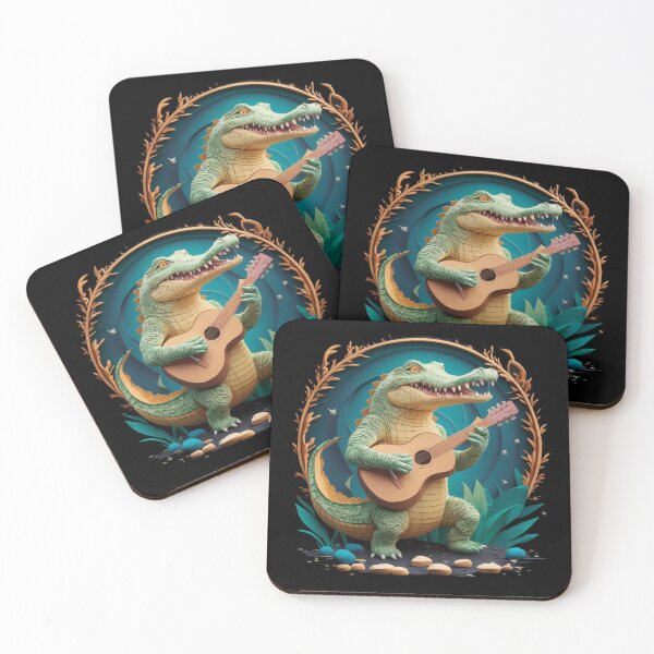 Item preview, Funny 3d crocodile musician  designed and sold by cu-animals-te.