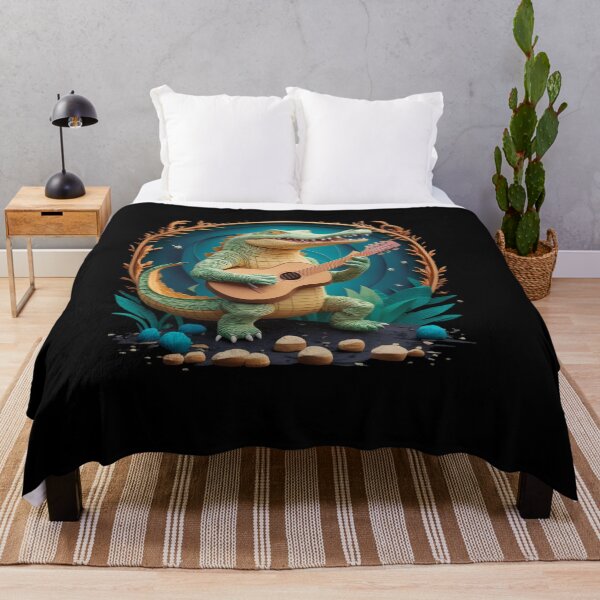 Item preview, Funny 3d crocodile musician designed and sold by cu-animals-te.