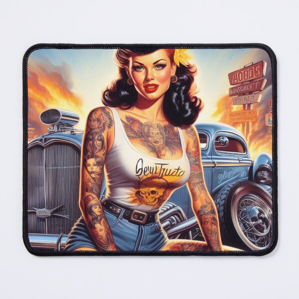 Item preview, Pin-up retro del hot rod designed and sold by PulpVintage.