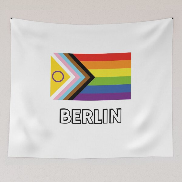Item preview, Intersex Inclusive Pride Progress Flag Berlin designed and sold by Inspirationmotivation.