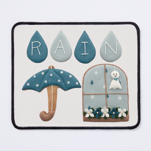 Item preview, Rain Royal icing cookies with a pretty Teru teru bozu. designed and sold by aiko-p.