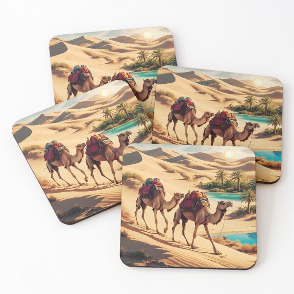 Item preview, Camels Stroll Through Desert Oasis designed and sold by corynewton34.