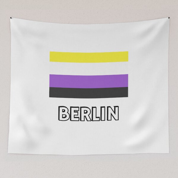 Item preview, Non Binary Pride Flag Berlin designed and sold by Inspirationmotivation.