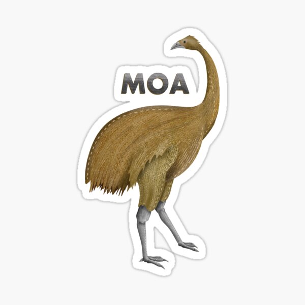 Artikel-Vorschau von Moa, ausgestorbener Vogel aus Neuseeland, designt und verkauft von piedaydesigns.