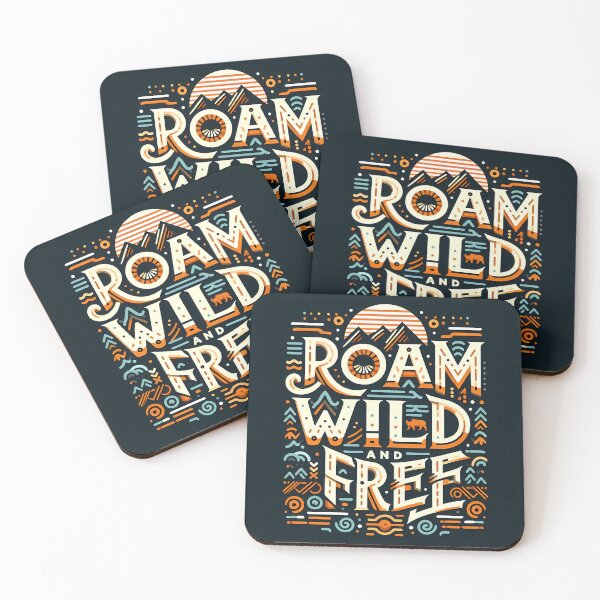 Item preview, Roam Wild and Free, typography designed and sold by maxmaj.