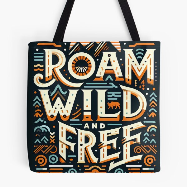Item preview, Roam Wild and Free, typography designed and sold by maxmaj.