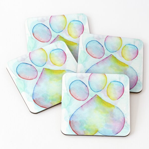Item preview, Vibrant Trails Pawprint designed and sold by The Bellflower Mouse Art.