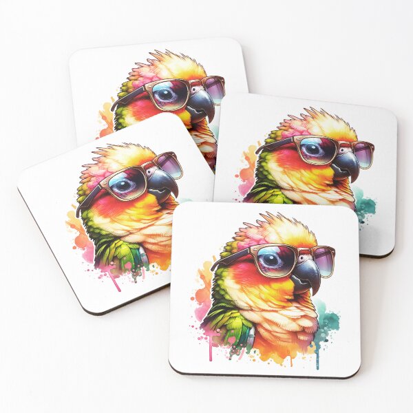 Item preview, Jenday Conure Bird Wearing Sunglasses designed and sold by TheAnimalZ00.