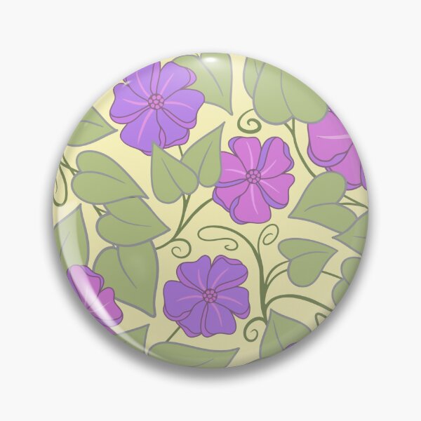 Item preview, Purple flowers on a creamy background  designed and sold by MarySchwindt.