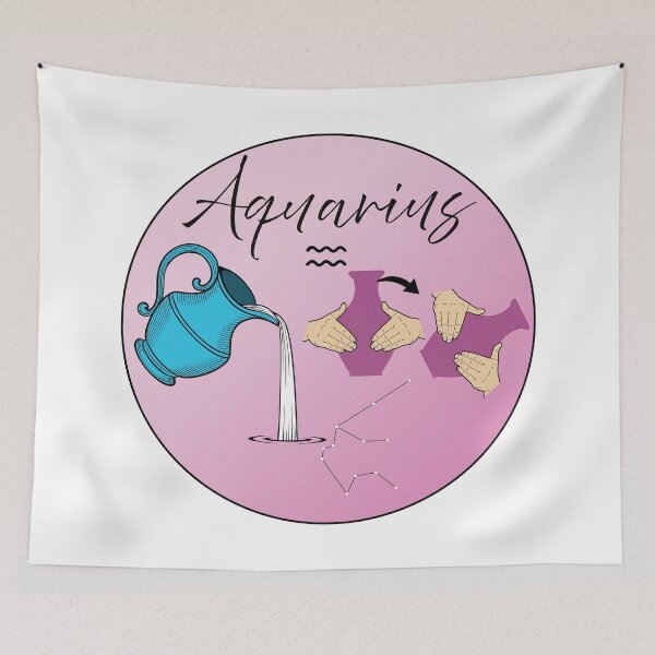 Item preview, ASL Zodiac Sign - Aquarius - Light Skin Tone designed and sold by ASL-Belle.
