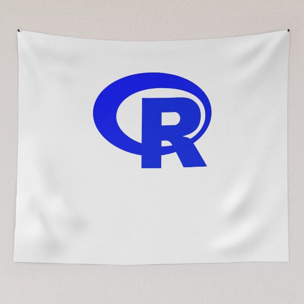 Item preview, R Official Logo Blue Programming Language T-Shirt designed and sold by Rainwater Merch.