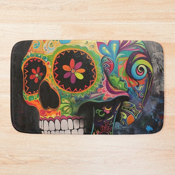 Item preview, Day of the Dead Skull Painting Black and Bright 2 designed and sold by AstroRisq.