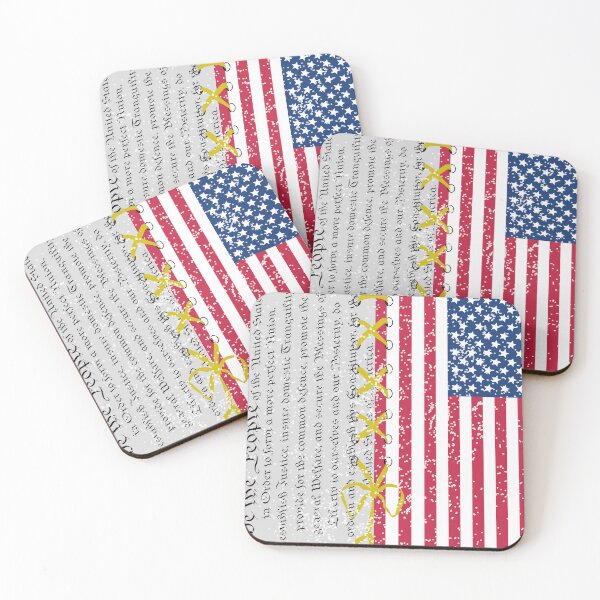 Item preview, US Constitution and American Flag: Historical Document Tied Together With The American Flag designed and sold by mamahellfire31.