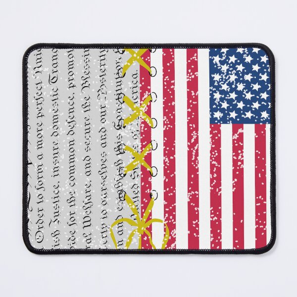 Item preview, US Constitution and American Flag: Historical Document Tied Together With The American Flag designed and sold by mamahellfire31.