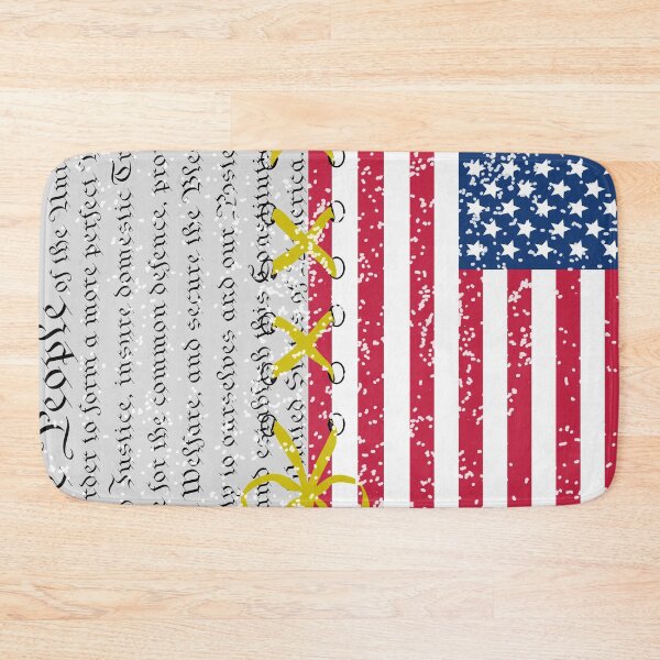 Item preview, US Constitution and American Flag: Historical Document Tied Together With The American Flag designed and sold by mamahellfire31.