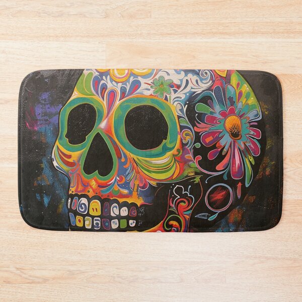 Item preview, Day of the Dead Skull Painting Black and Bright 4 designed and sold by AstroRisq.
