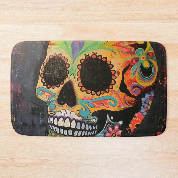 Item preview, Day of the Dead Skull Painting Black and Bright 5 designed and sold by AstroRisq.