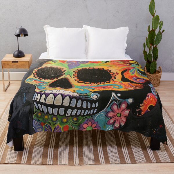 Item preview, Day of the Dead Skull Painting Black and Bright 5 designed and sold by AstroRisq.