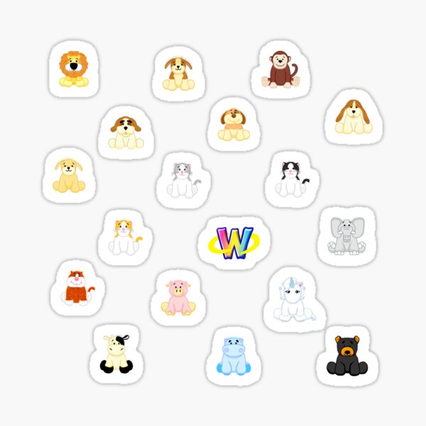 Vista previa del artículo con la obra «Paquete de pegatinas clásico de mascotas Webkinz», diseñado y vendido por timetomoveup.
