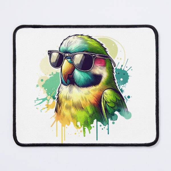 Item preview, Lineolated Parakeet Wearing Sunglasses designed and sold by TheAnimalZ00.