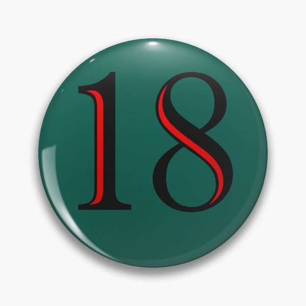 Item preview, THE NUMBER --18 -- IN RED AND BLACK designed and sold by solgel47.