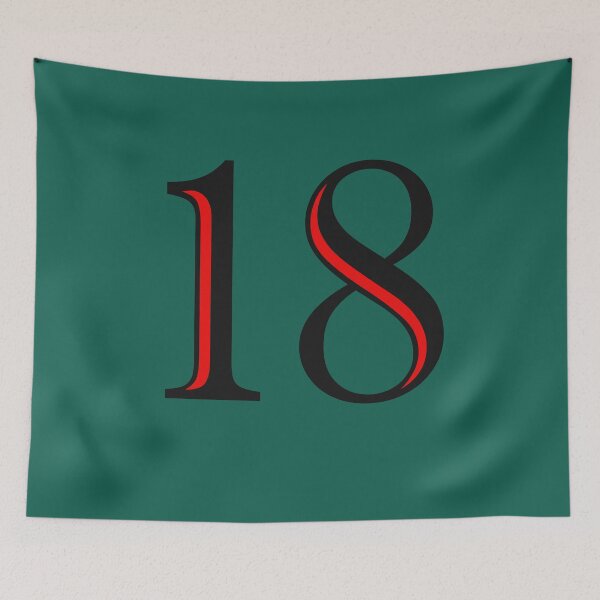 Item preview, THE NUMBER --18 -- IN RED AND BLACK designed and sold by solgel47.