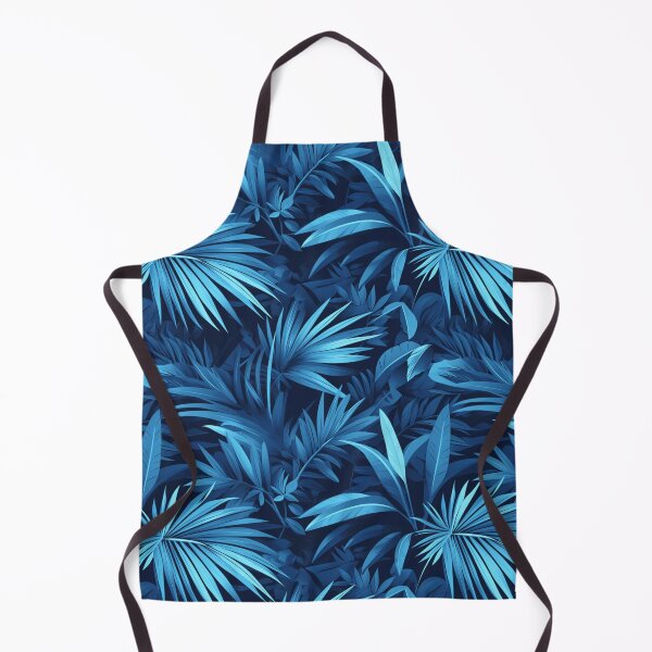 Item preview, Blue Palm Leaves | Seamless designed and sold by Unrooted.