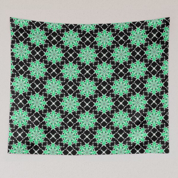 Item preview, Bizarre Geometric Seamless Pattern Green White Black designed and sold by taiche.