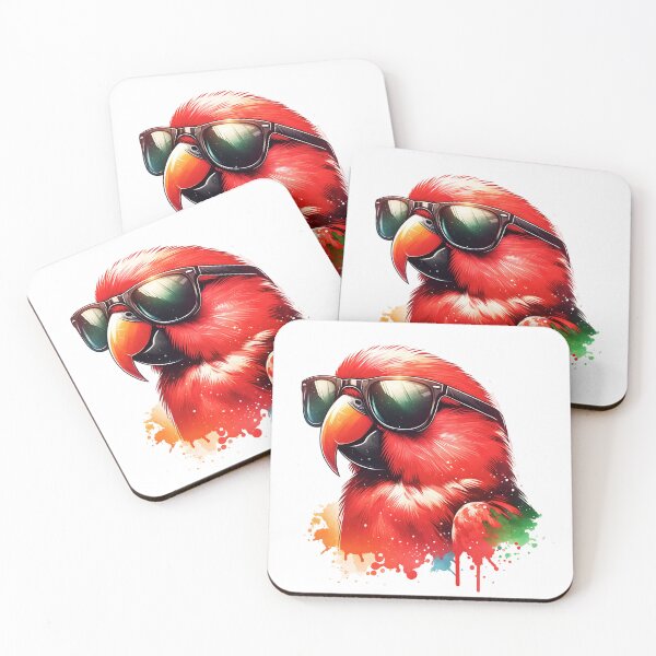 Item preview, Red Lory Wearing Sunglasses designed and sold by TheAnimalZ00.