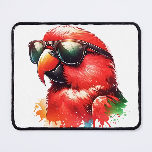 Item preview, Red Lory Wearing Sunglasses designed and sold by TheAnimalZ00.