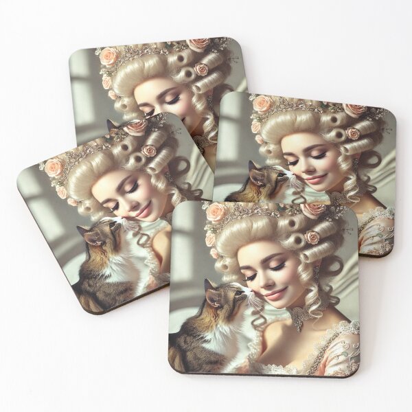 Item preview, Rococo Lady and Her Loving Cat designed and sold by DeenaDee.