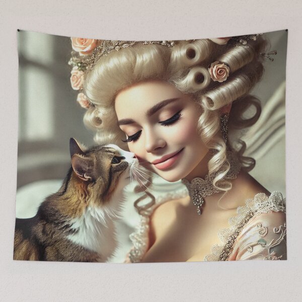 Item preview, Rococo Lady and Her Loving Cat designed and sold by DeenaDee.