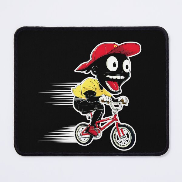 Item preview,  Funny cute monster on Bicycle designed and sold by Taans-Creation.