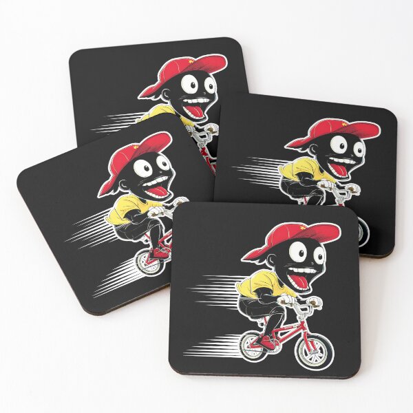 Item preview,  Funny cute monster on Bicycle designed and sold by Taans-Creation.