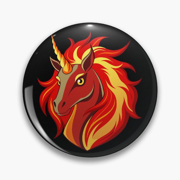 Item preview, fire unicorn head  designed and sold by JIMTOPMOY.